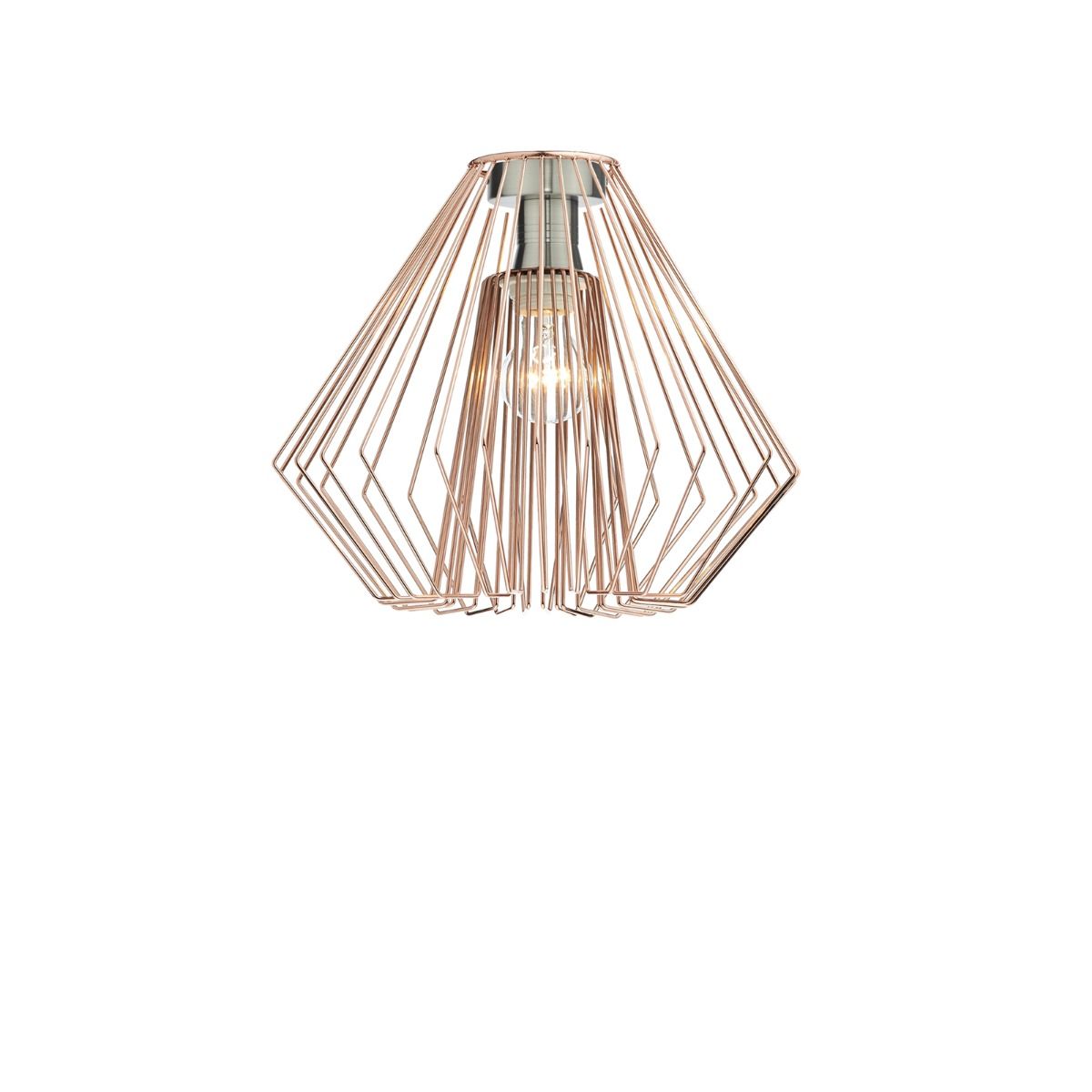 SFB4861 E27 Semi Flush Suspension Antique Chrome Bracket Only