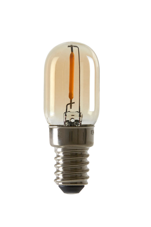 Amber Glow LED Vintage Tube 1W Dimmable E14 2x6 cm