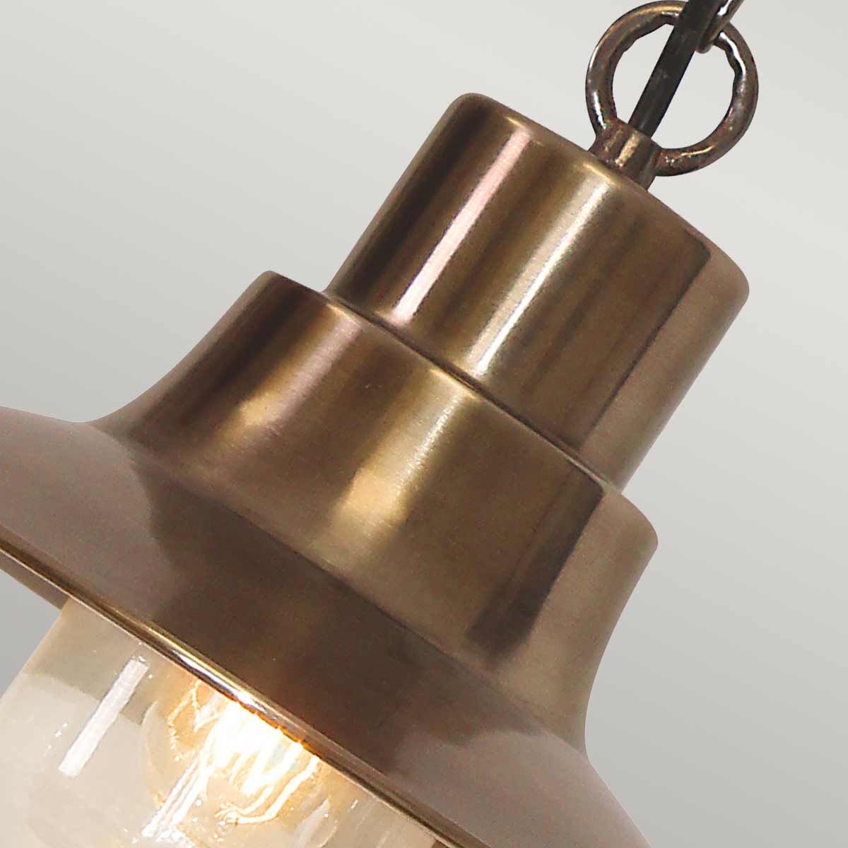 Sheldon Vintage Brass Hanging Porch Lantern