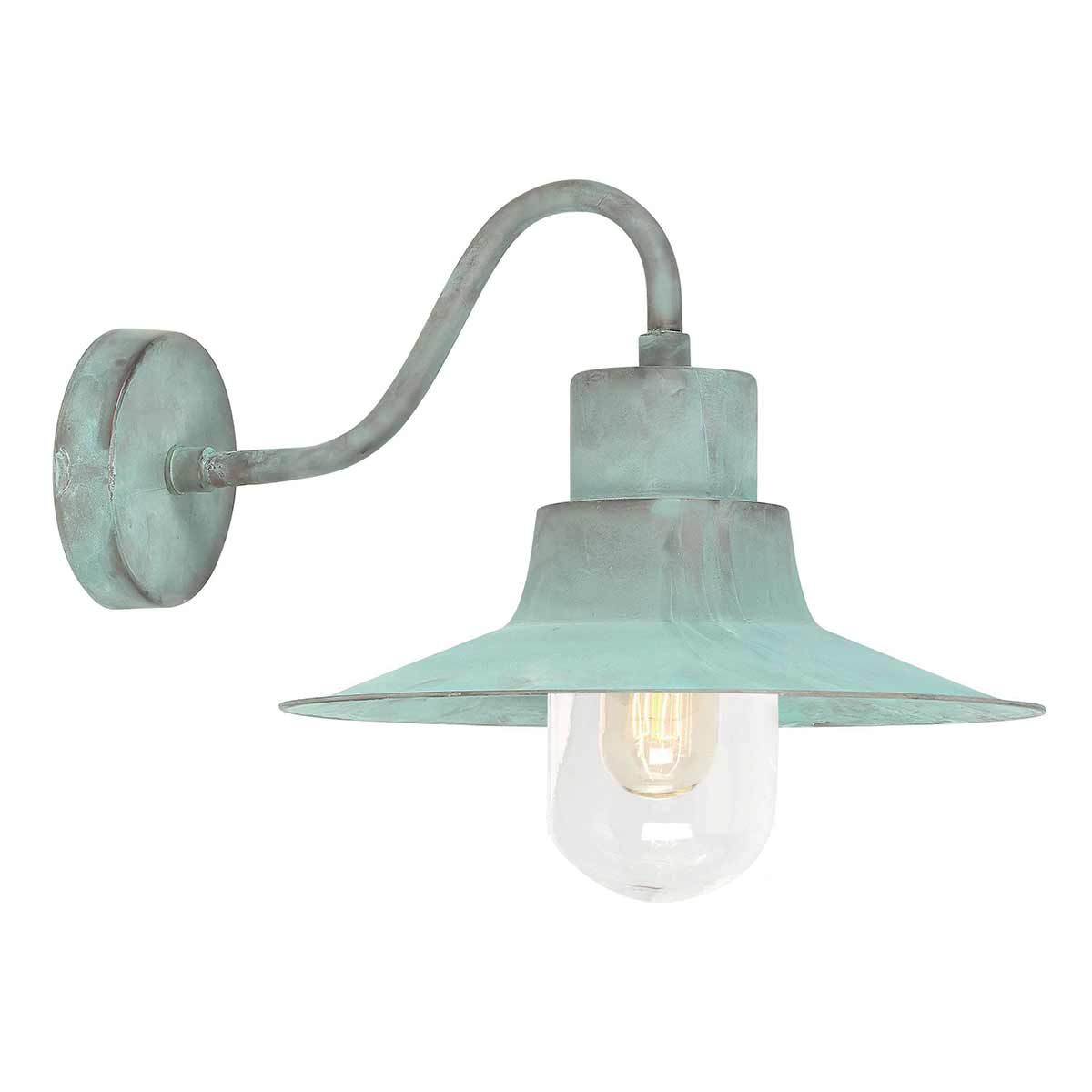 Sheldon Verdigris Coastal Brass Wall Lantern