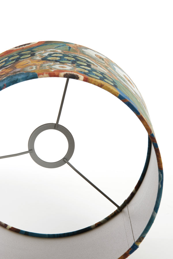 Bloom Blue Cylinder Lampshade 25x25x18 cm