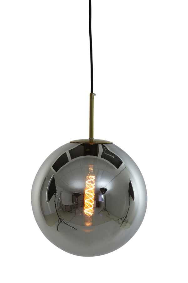 Vintage Bronze & Smoked Glass Pendant Lamp Ø40 cm - Medina Collection
