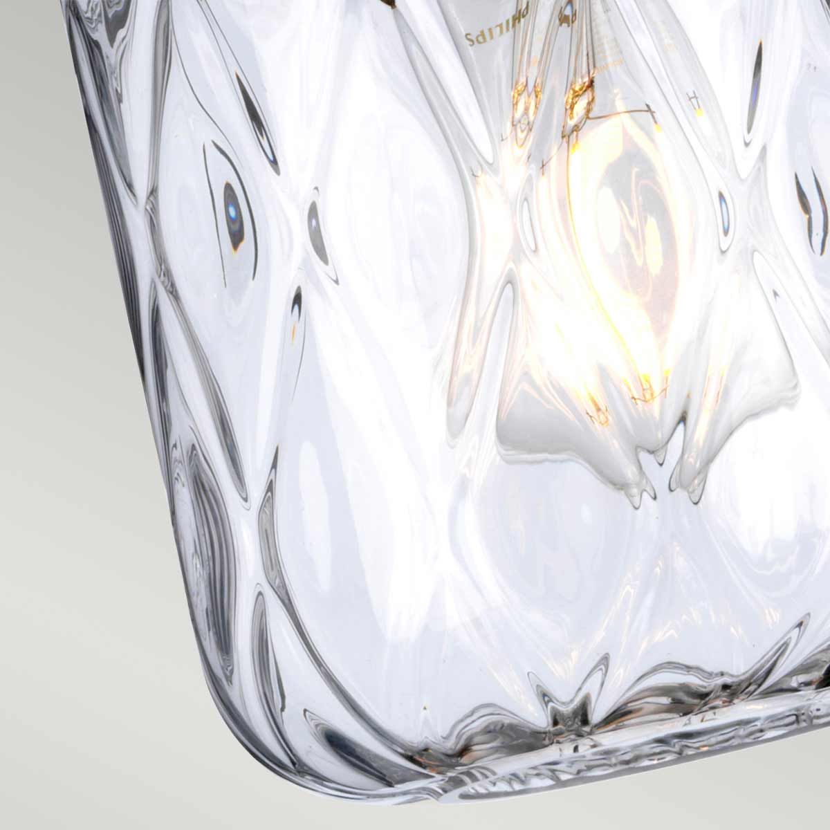 Elegant Polished Nickel Glass Pendant Light