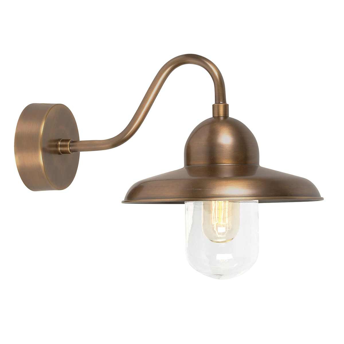 Somerton Vintage Aged Brass Wall Light Fixture