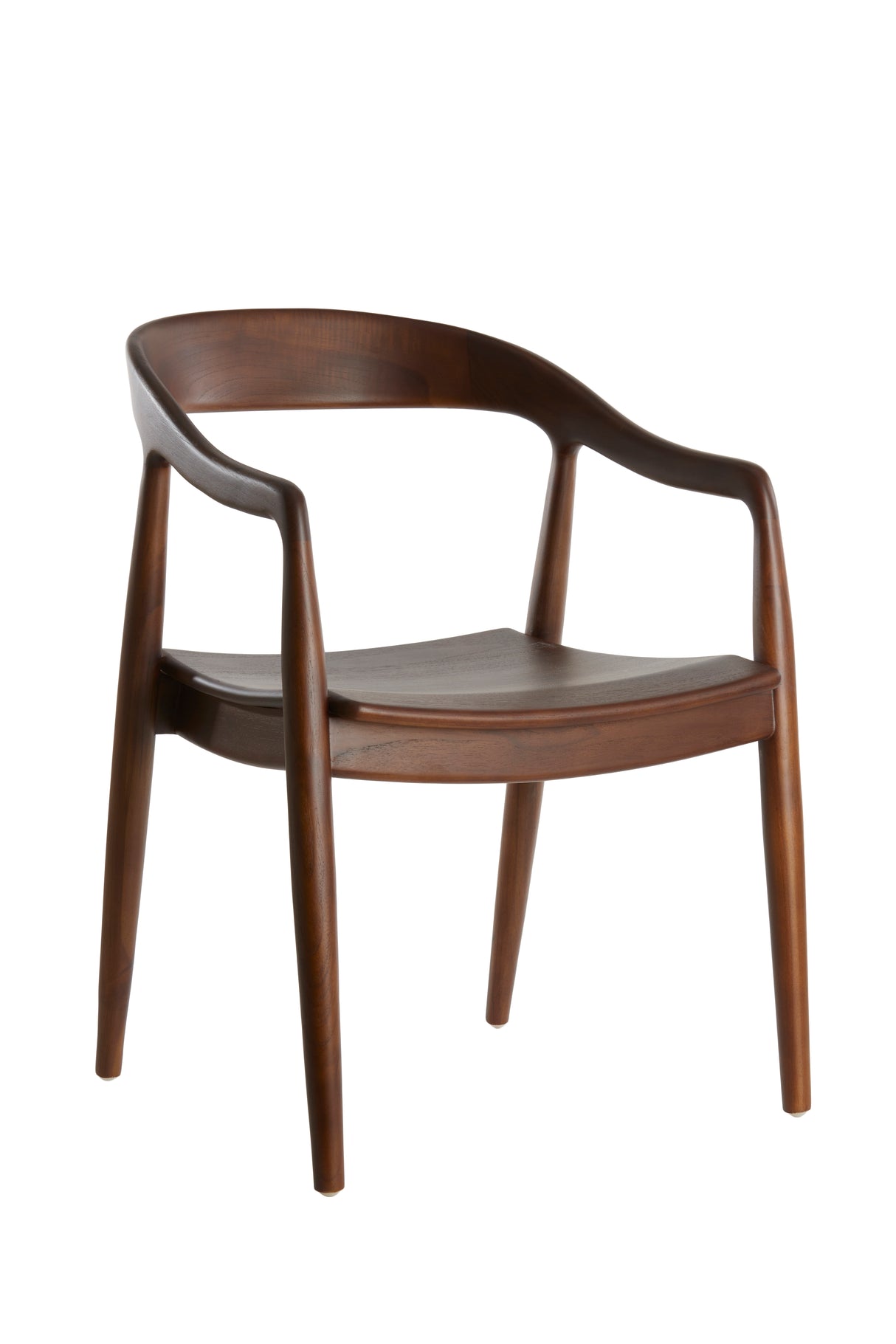 Elegant Dark Brown Palos Wood Dining Chair, 60x58x83 cm