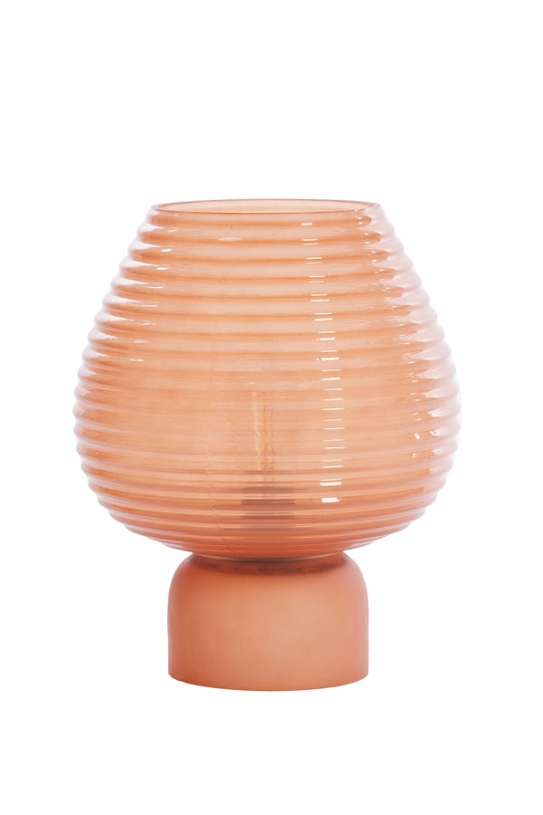 Coral Glass LED Table Lamp - Alenna Collection 22x27 cm