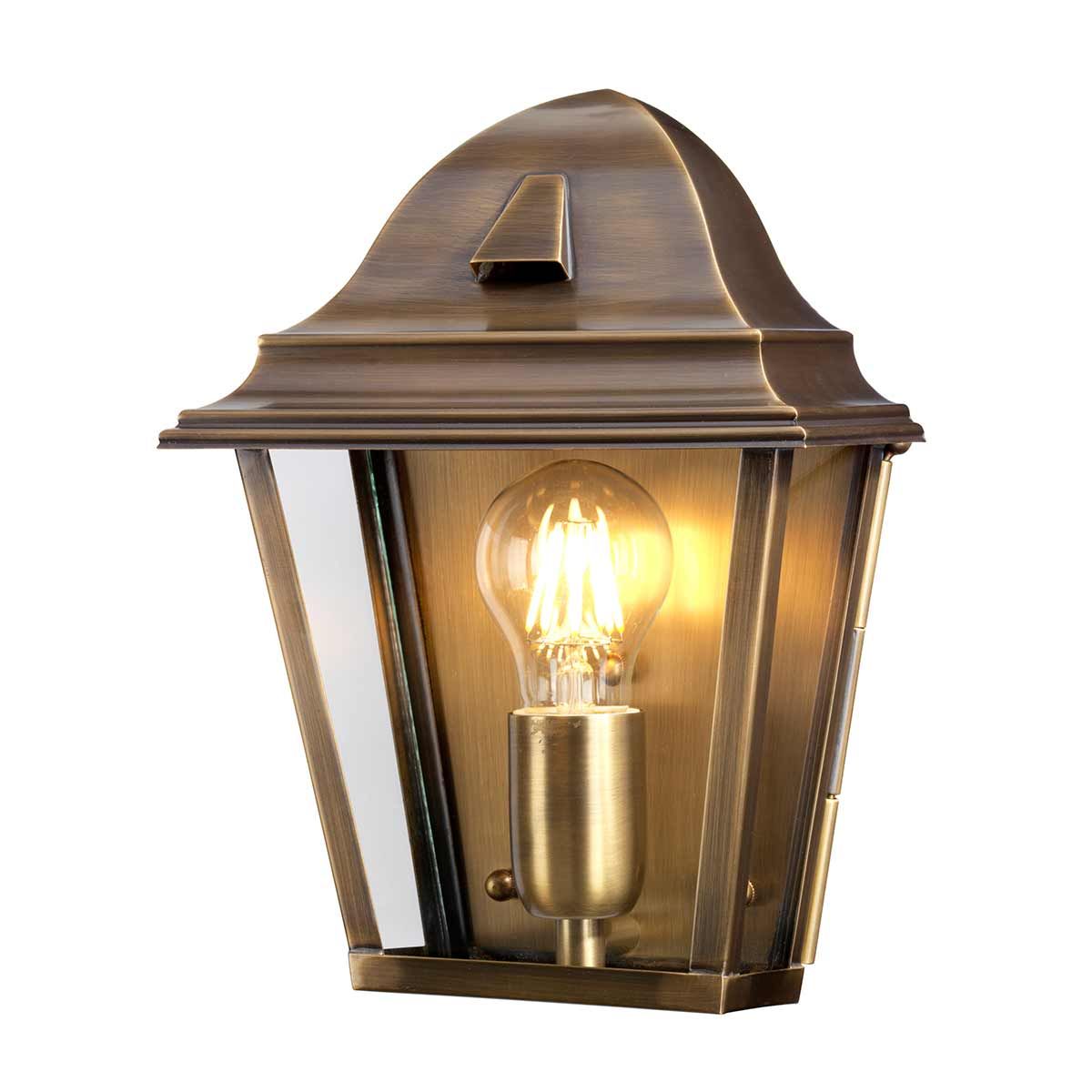 St James Vintage Brass Wall Lantern