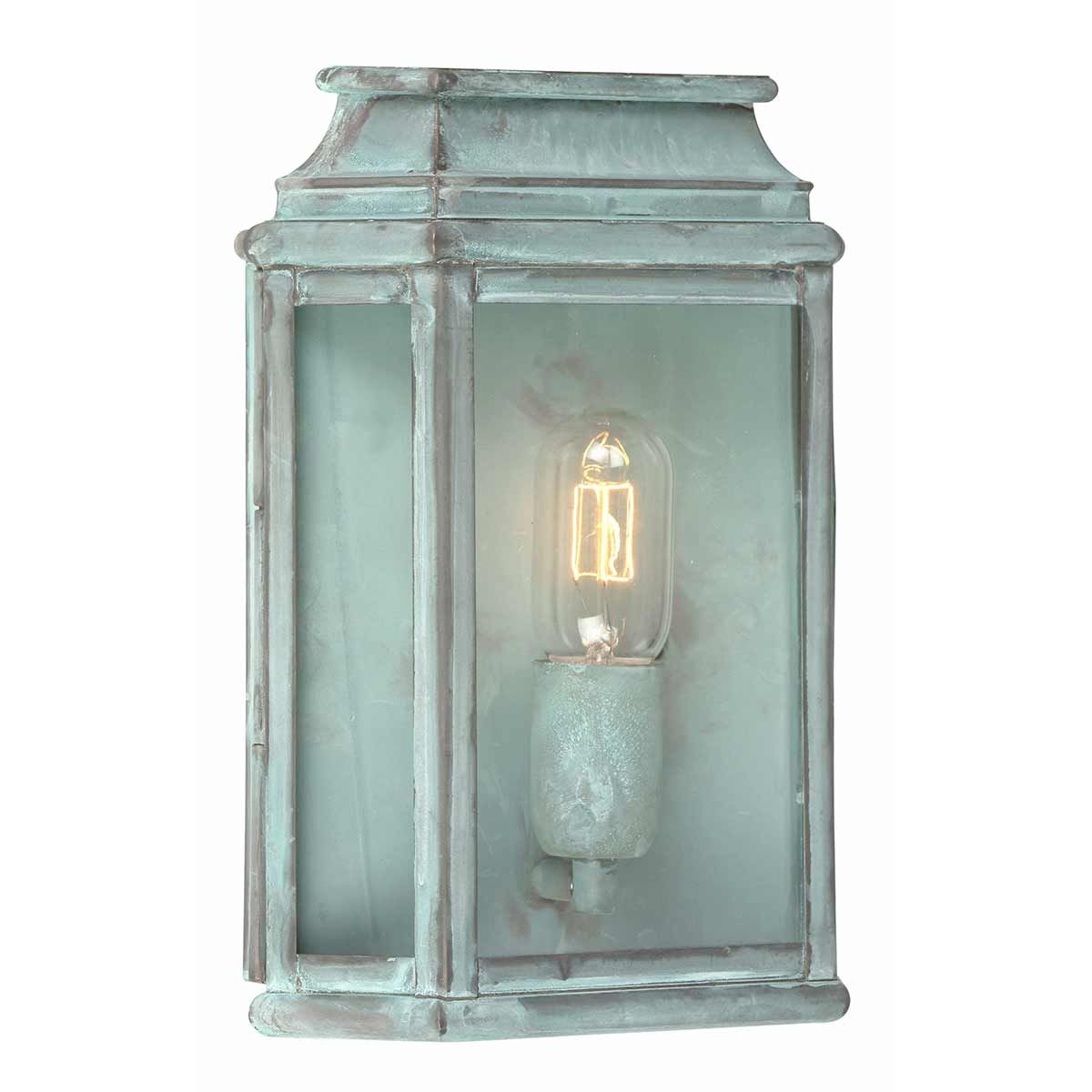St Martins Verdigris Brass Wall Lantern