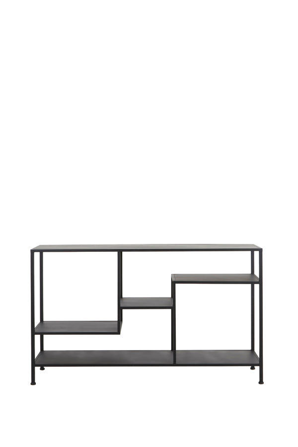 Yvana Matte Black Console Table 141x37x81 cm