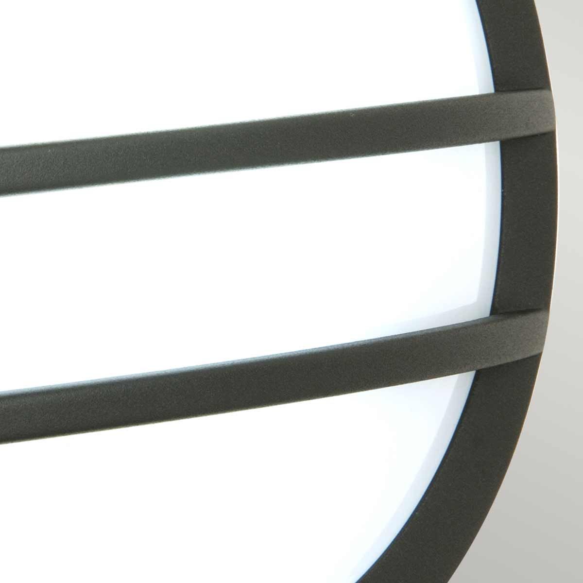 Graphite Sven 260mm Round Bulkhead Wall Light