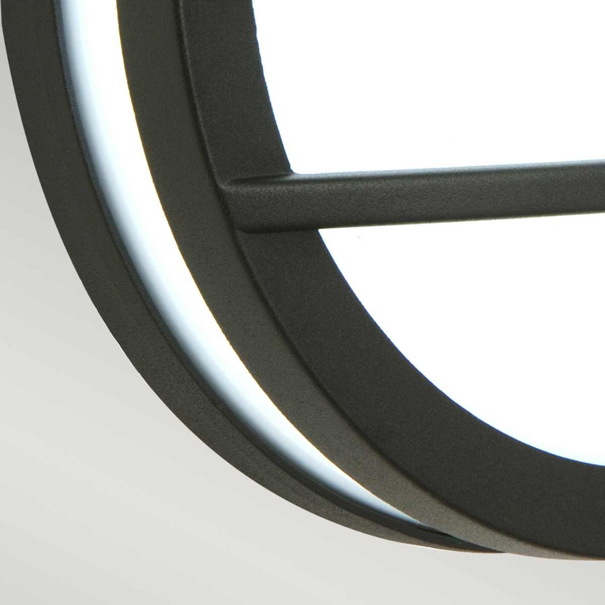 Graphite Sven 260mm Round Bulkhead Wall Light