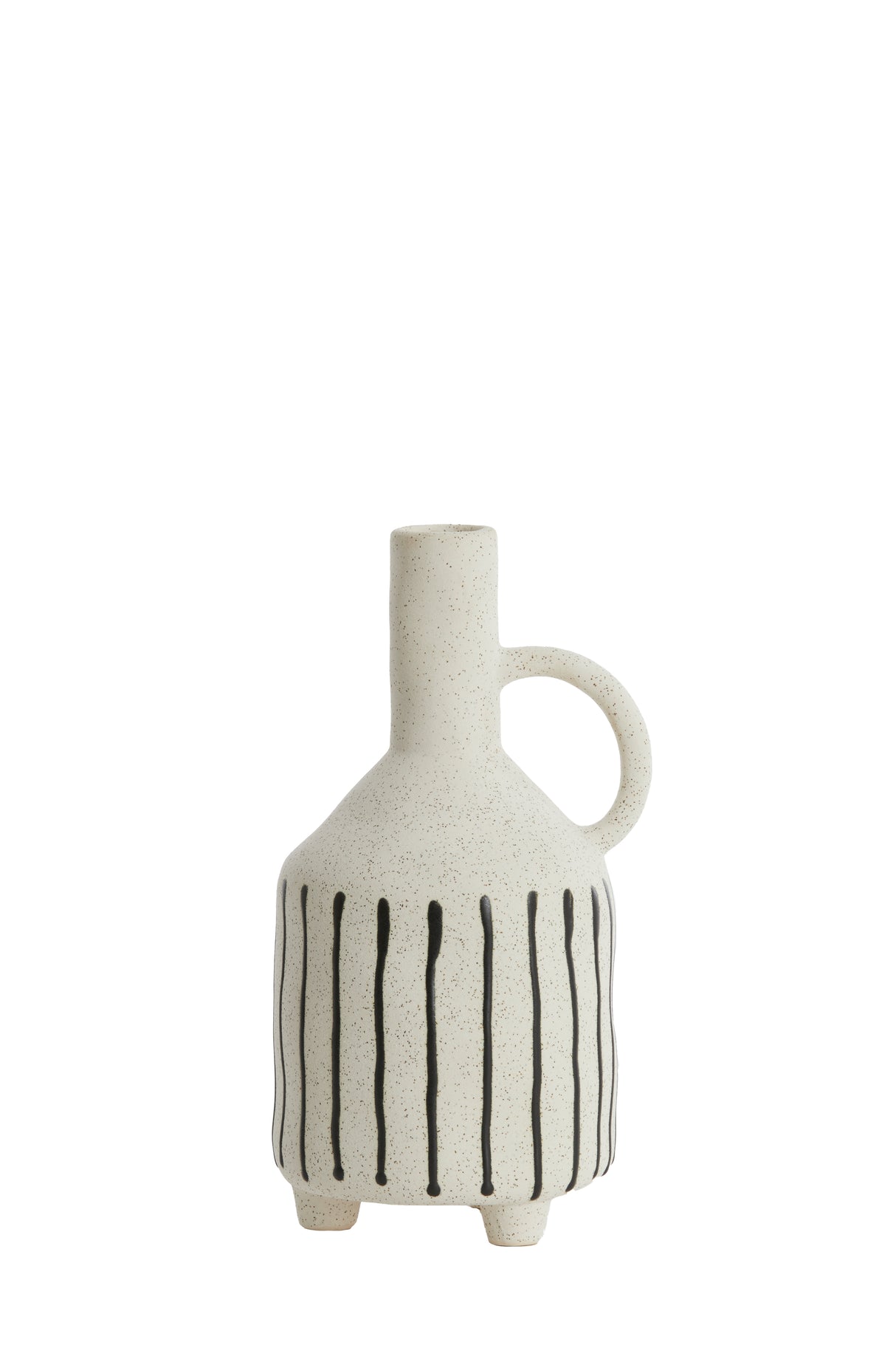 Jonai Ceramics Cream-Black Decorative Vase 14.5x13x27.5 cm