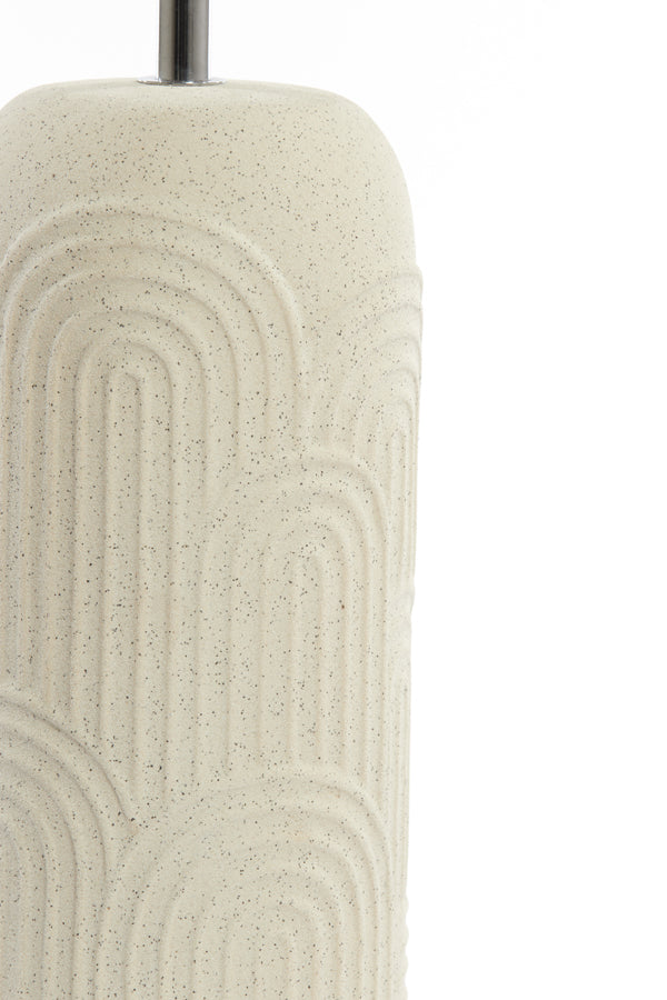 Ecru Ceramic Lamp Base Diego 14x43.5 cm