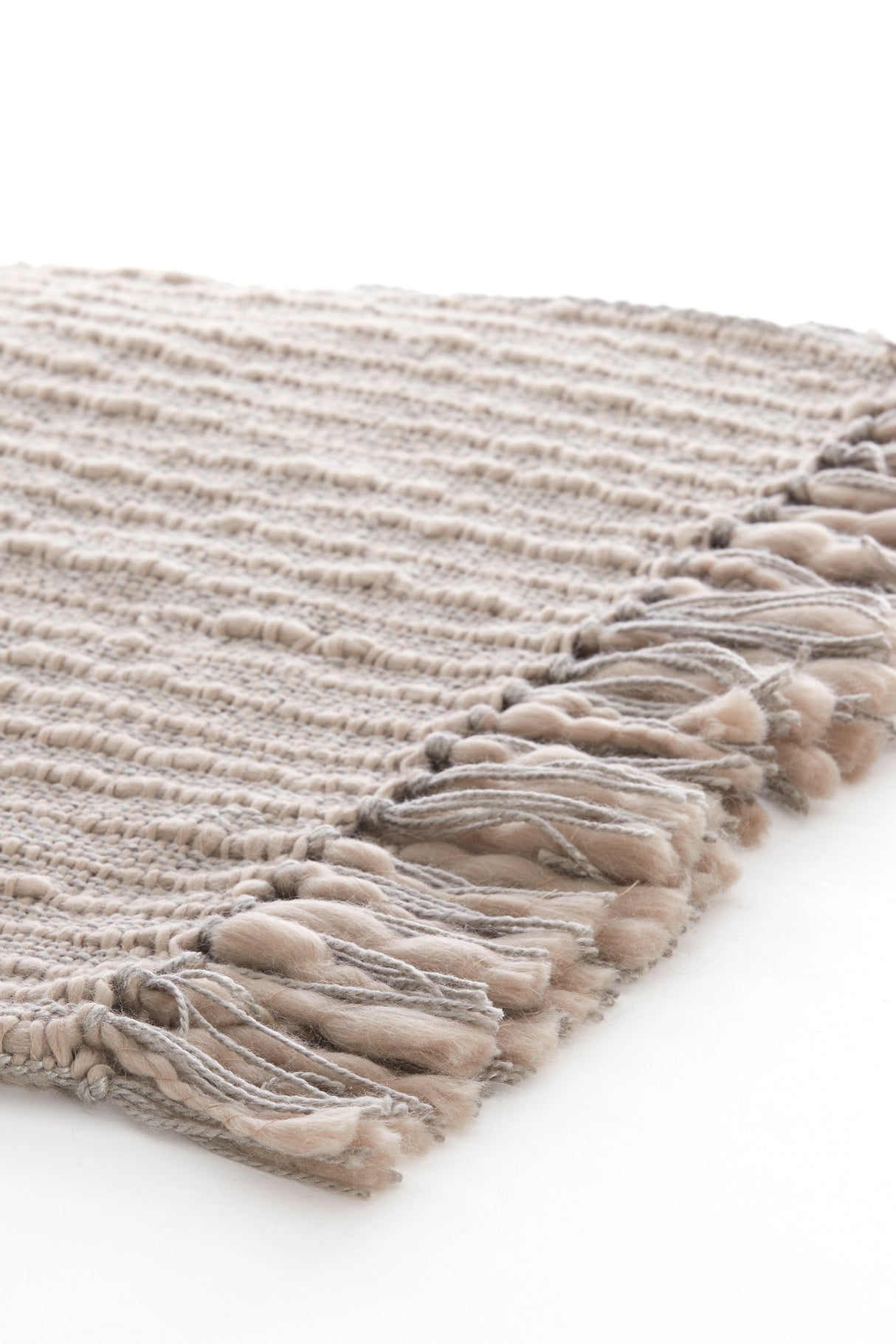 Cozy Light Grey Oversized Throw Blanket 170x130 cm