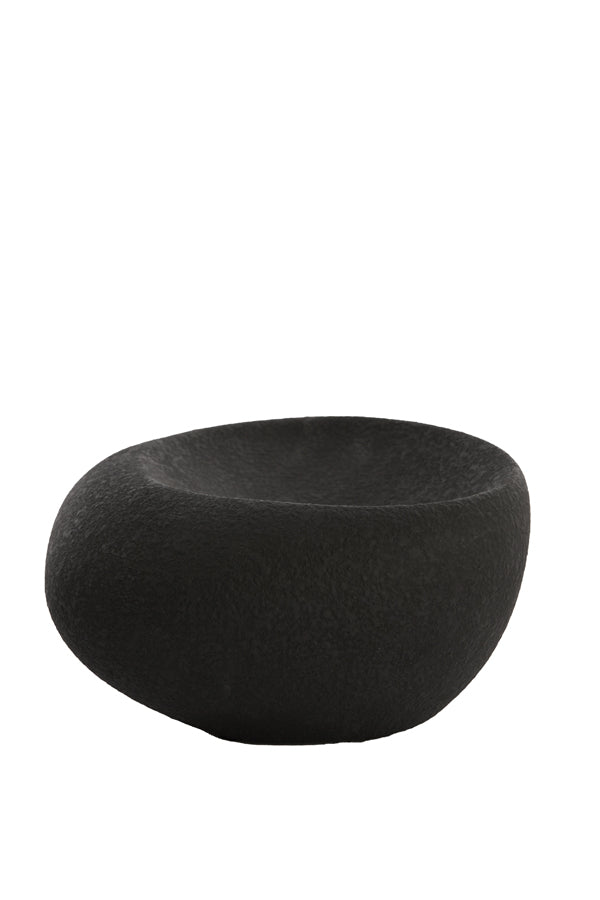 Black Alka Ceramics Tealight Holder, 20.5x20.5x12 cm