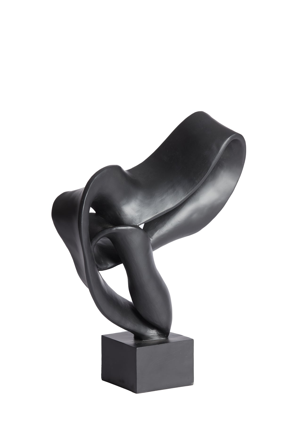 Title: Elegant Kajan Ornament in Matte Black 33x14.5x44.5 cm