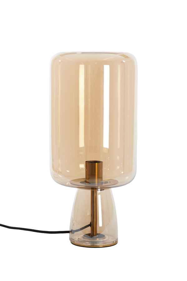 Amber & Gold Elegance: Lotta Glass Table Lamp (21cm x 45cm)