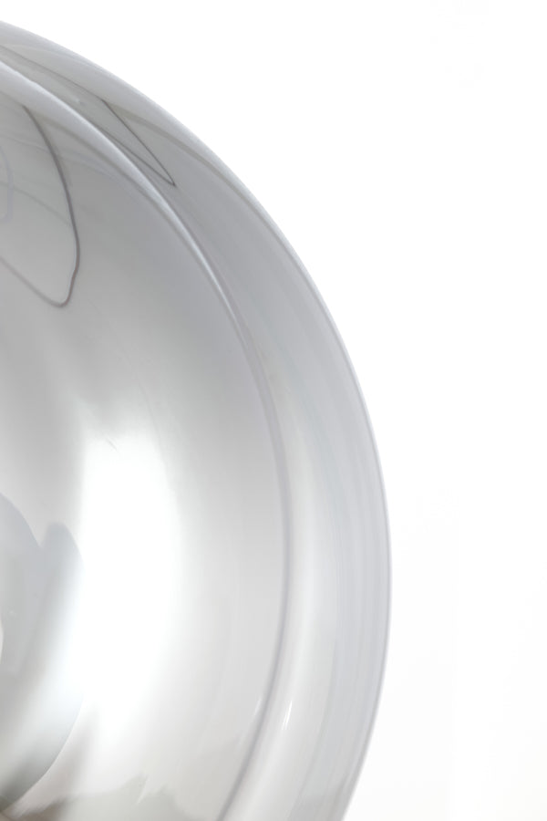 Elegant Hanging Lamp with Smoked Glass and Matte Black Finish, 45x48 cm