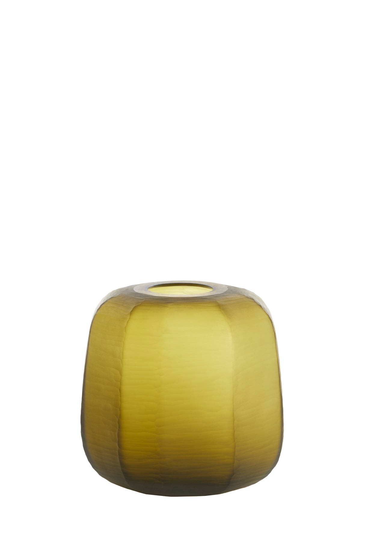Yellow-Olive Green Vase with 23x24 cm Dimensions