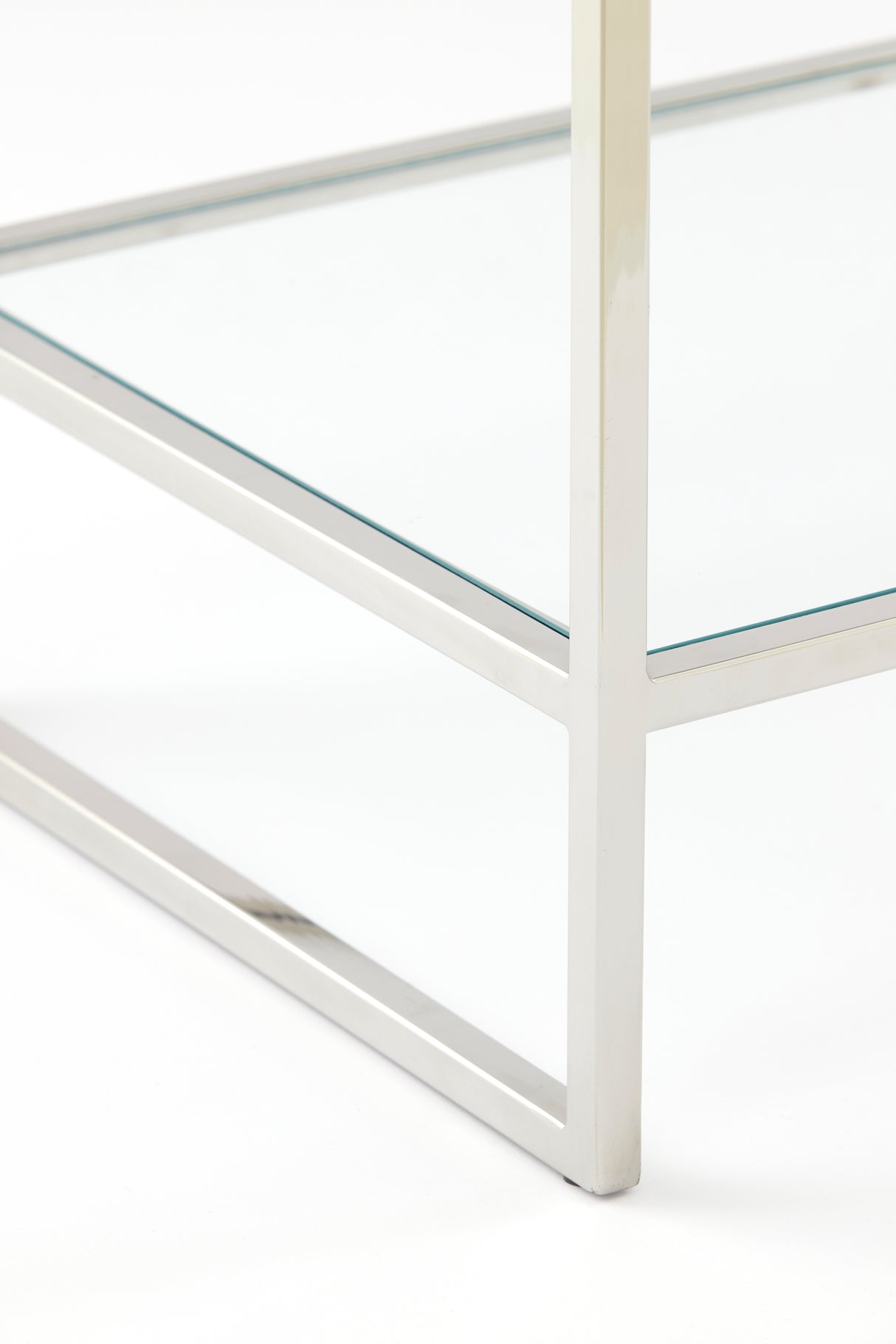 Mariki 5-Shelf Glass Display Cabinet with Nickel Frame 110x40x180 cm