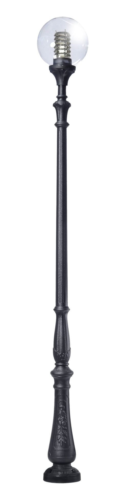 Globe 400 Tabor 11W E27 LED CCT Louvre, Post Globe, Black/Clear