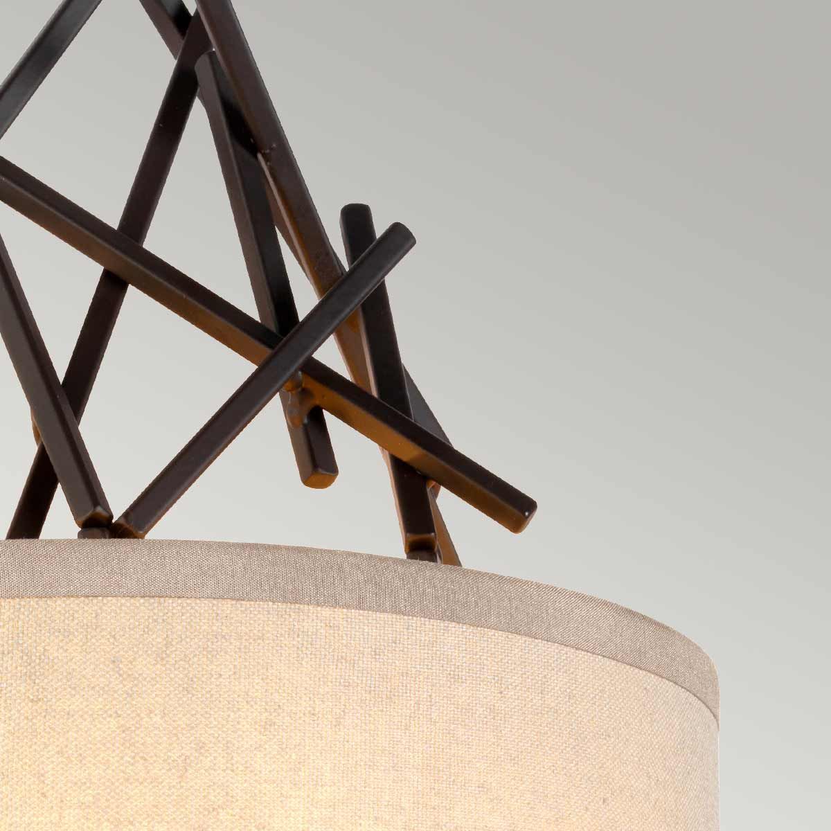 Taiko Dual Light Wall Fixture in Olde Bronze