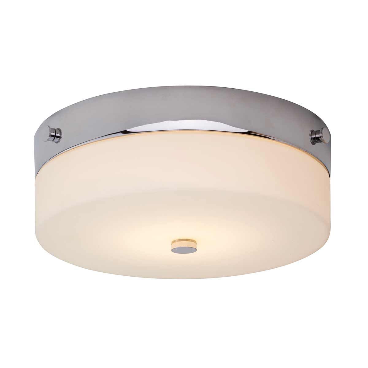 Tamar Polished Chrome Medium Flush Light for Bathrooms and Living Spaces