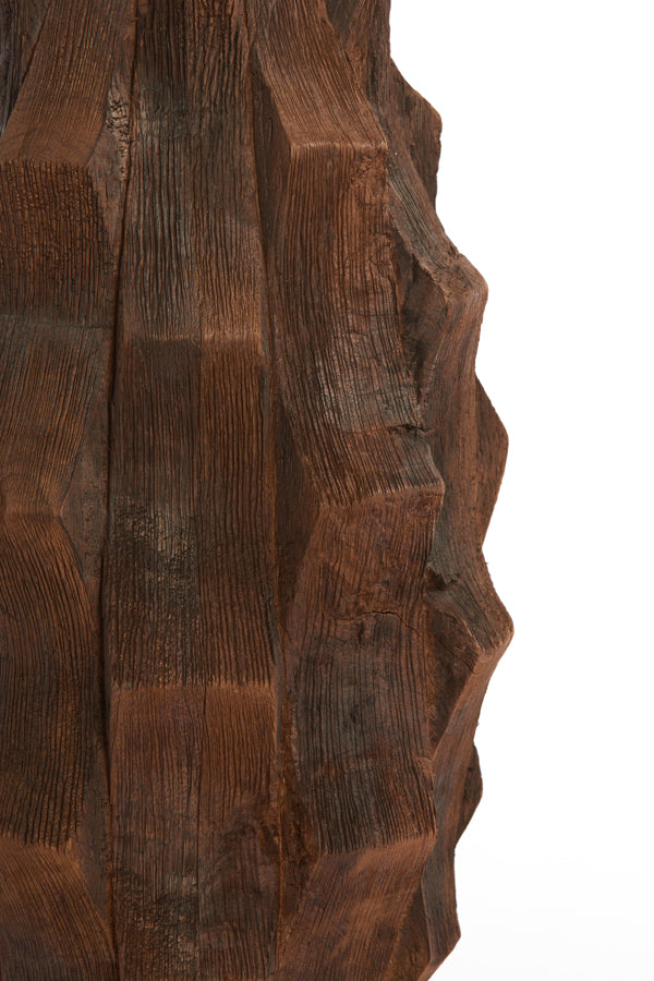 Rustic Chocolate Brown Wooden Lamp Base Ø21x46 cm