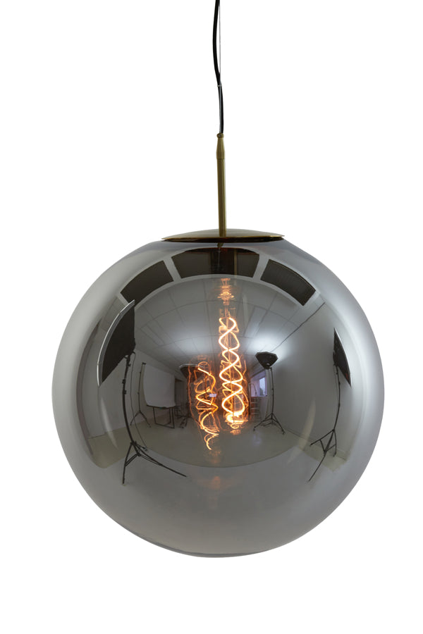 Antique Bronze and Smoked Glass Hanging Lamp Ø48 cm - Medina Design