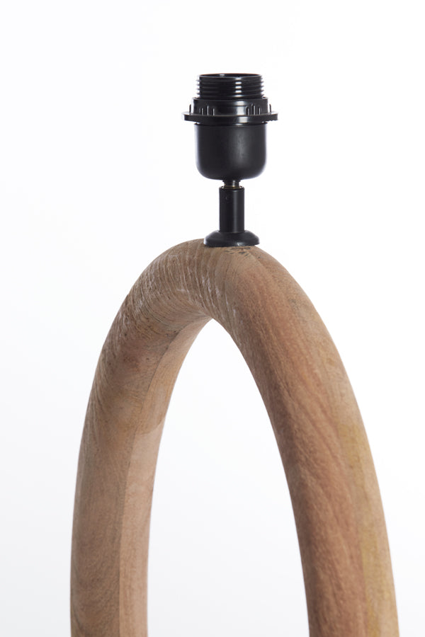 Natural Nubia Wooden Lamp Base 51x13x54 cm, Matte Finish