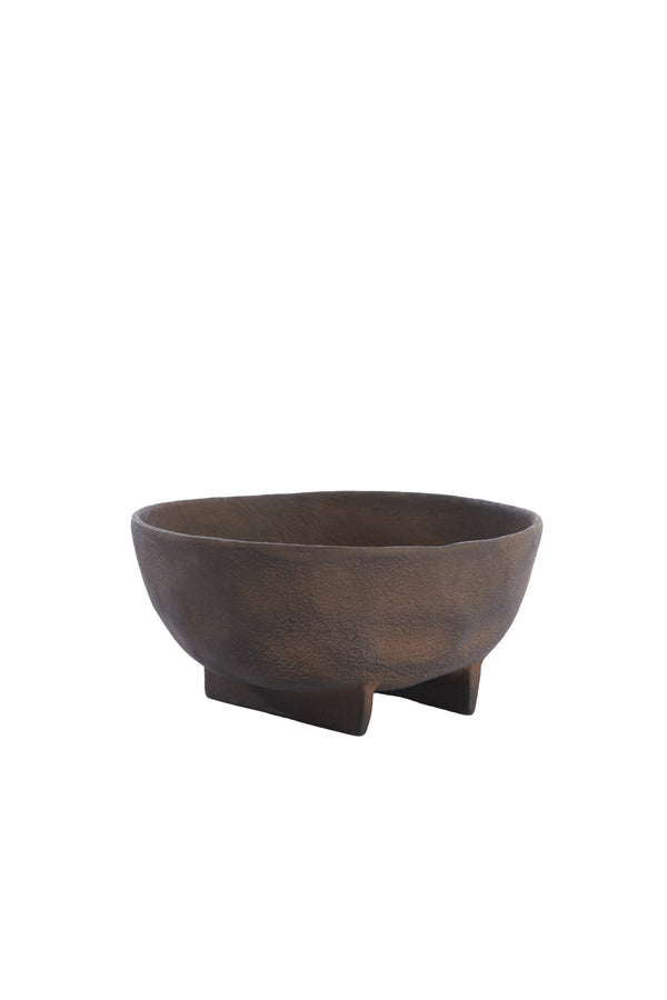 Rosana Dark Brown Ceramic Display Dish - 21x20.5x10 cm