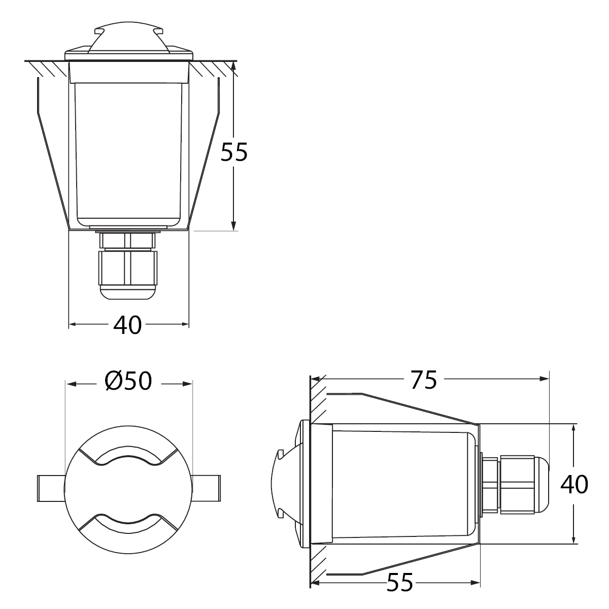 Teresa 50 2L 1.7W G9 LED 3000K, Decking/Soffit Light, White/Clear