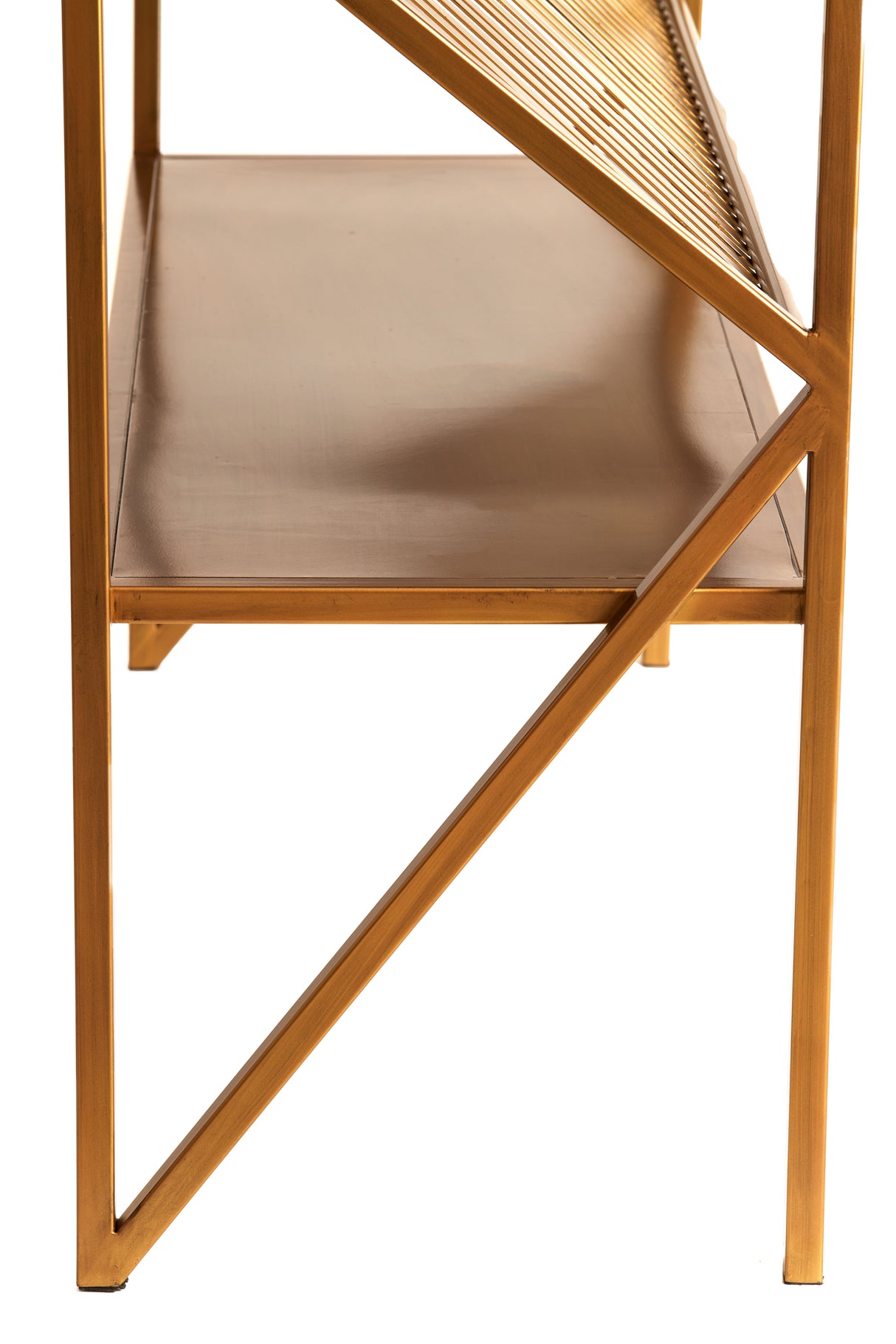 Ezra Console Table 120x40x80 cm - Smoked Glass & Antique Bronze Finish