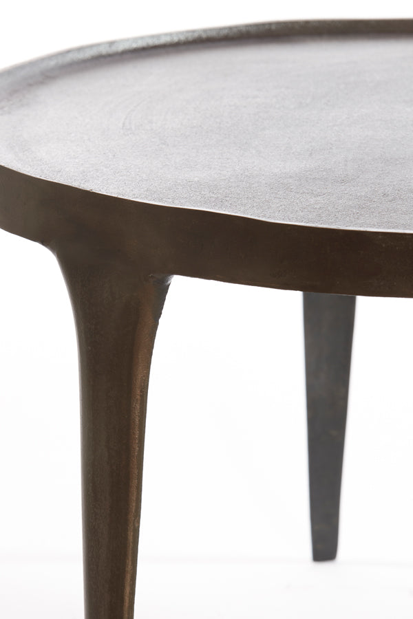 Tobias Nesting Coffee Tables Set in Dark Brown, Sizes Ø64x39 & Ø75x44 cm