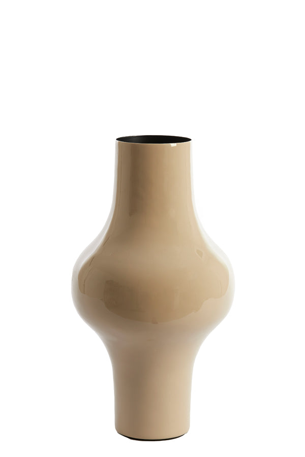 Elegant Sindo Shiny Taupe Vase, 22x40 cm