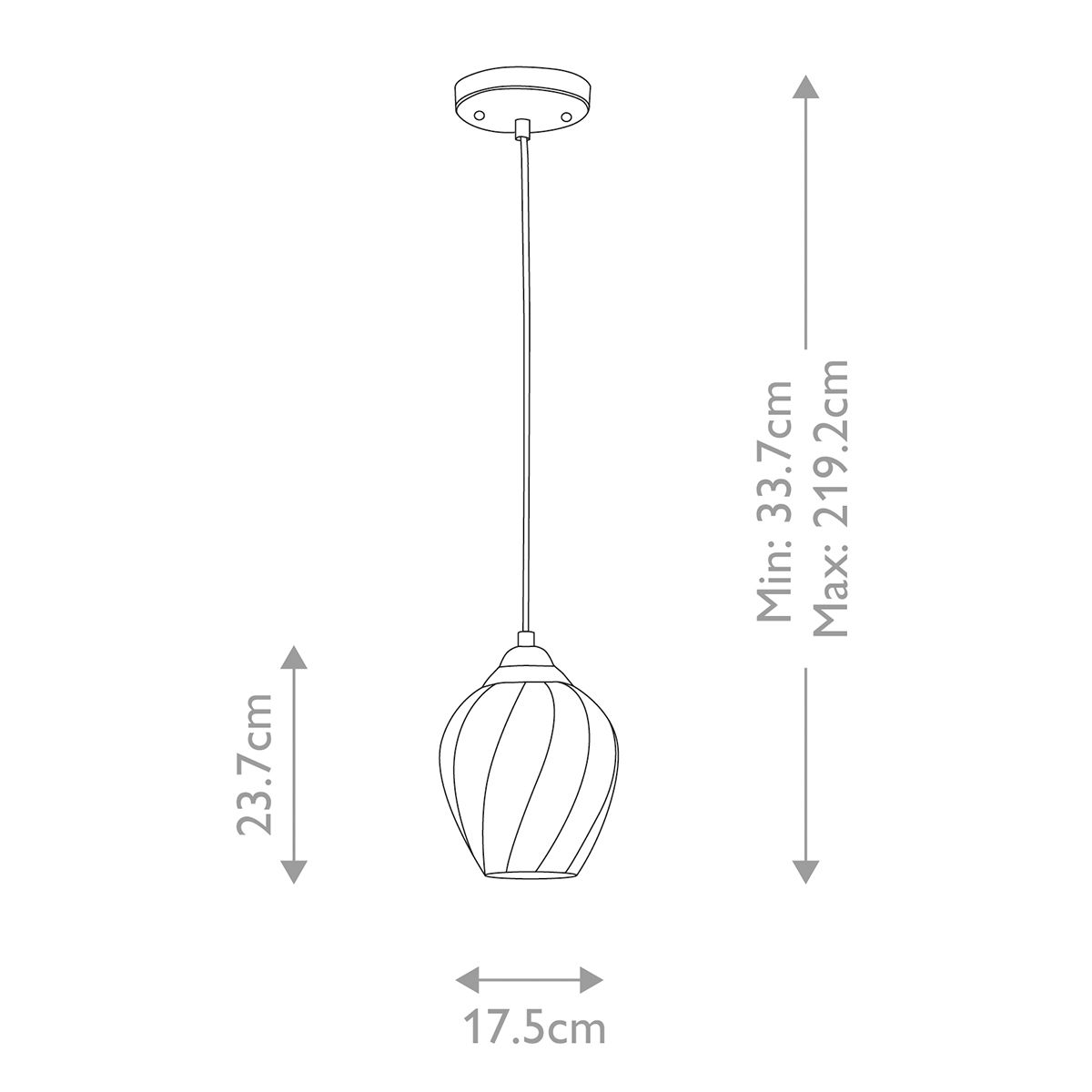 Tiber Elegance: Single Light Pendant in Brushed Brass
