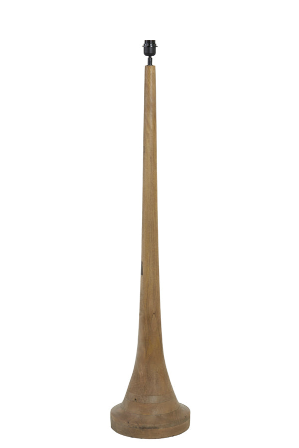 Elegant Jovany Floor Lamp in Matte Brown Wood, 135cm