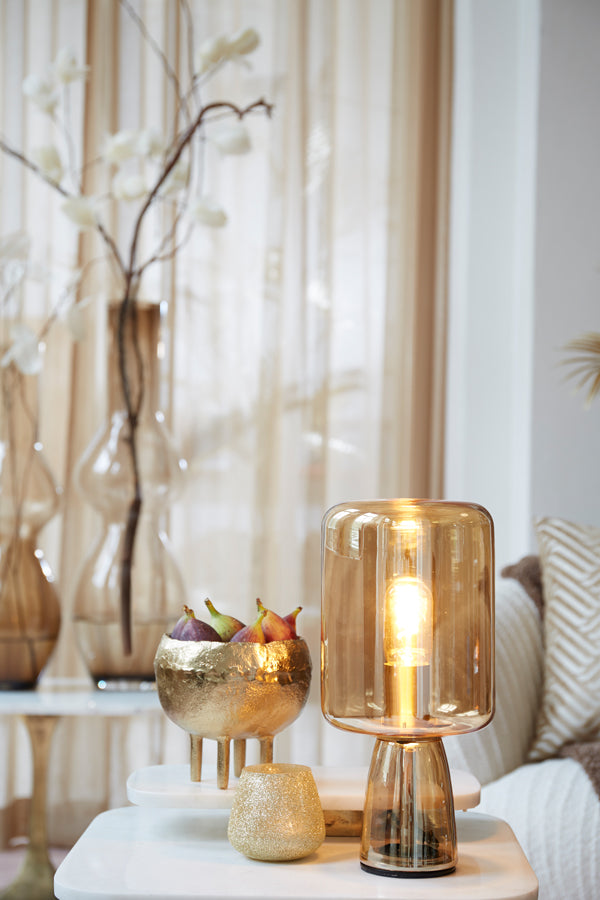 White Marble and Antique Bronze Dish on Base 36x16.5x5 cm