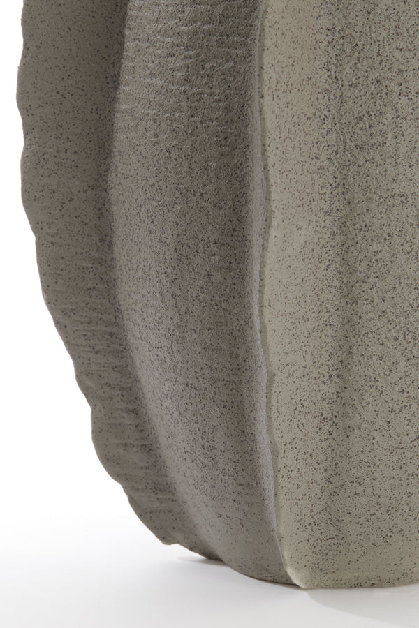 Elegant Grey-Green Ceramics: 37x36x66.5 cm Decorative Vase