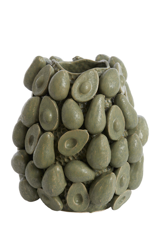 Olive Green Ceramic Avocado Vase Ø33x37.5 cm