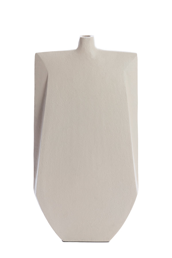 Elegant Makaha Cream Vase: 25x8x51 cm Artistic Design