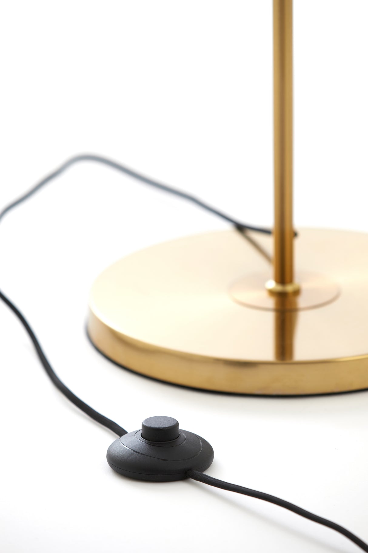 Elegant Medina Glass Floor Lamp - Smoke and Gold Finish, 160 cm