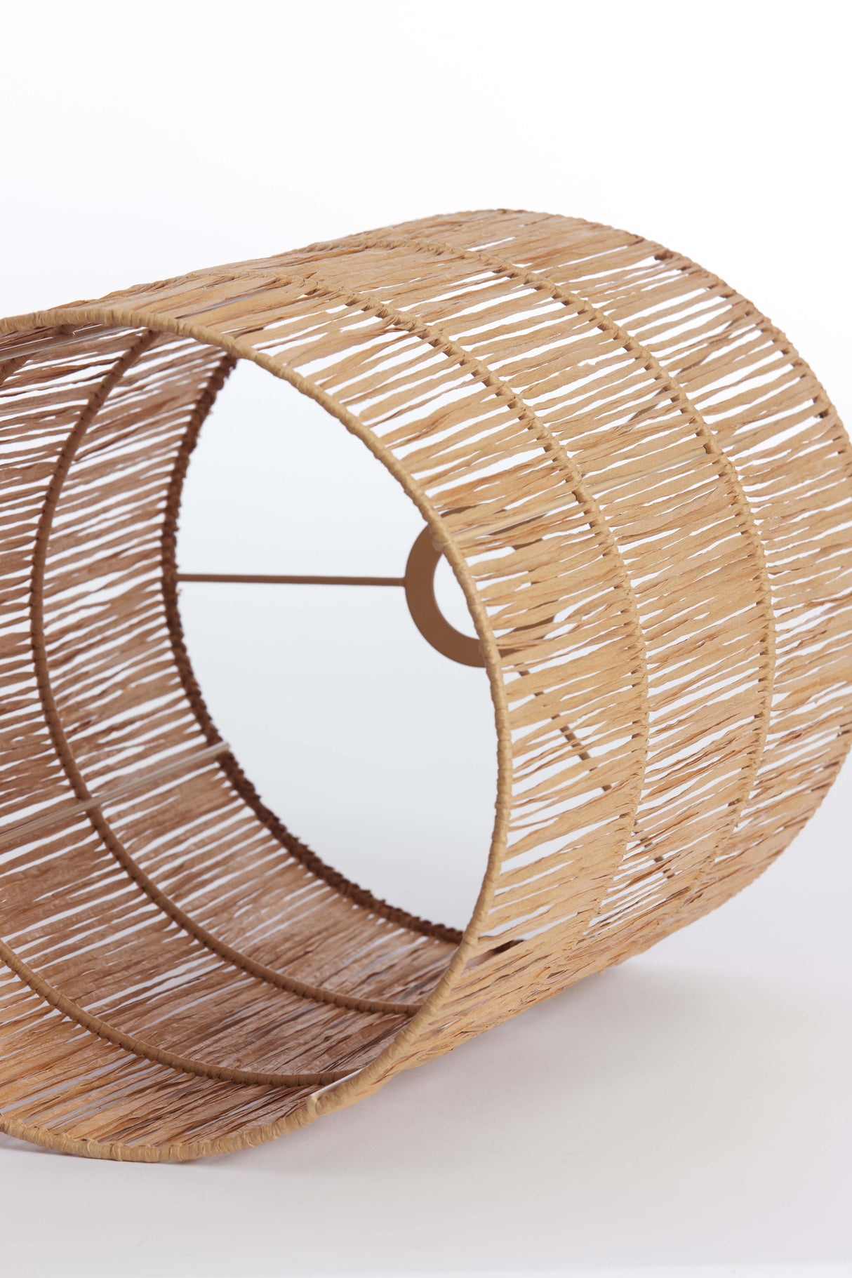 Natural Raffia Cylinder Lampshade 25x25x30 cm - Lanzano Collection