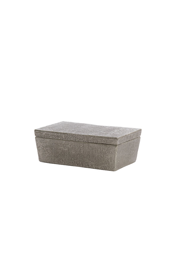 Artisanal Silver-Toned Decorative Box 29x19x10 cm