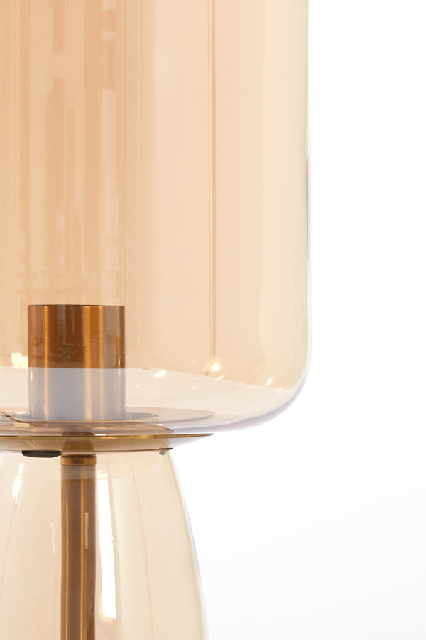 Amber & Gold Elegance: Lotta Glass Table Lamp (21cm x 45cm)