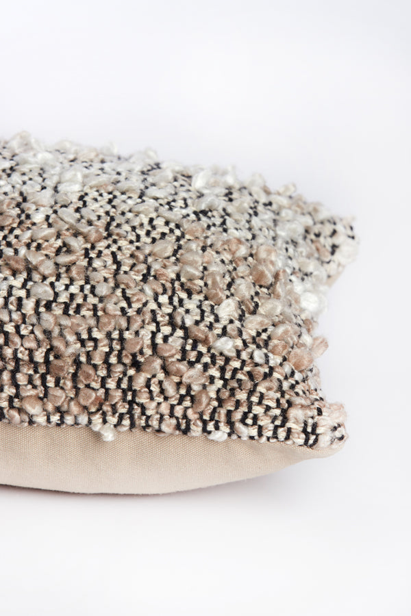 Rustic Brown Mezoki Bouclé Cushion 60x30 cm