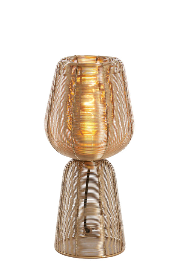 Elegant Light Gold Table Lamp 18x42 cm Aboso Design