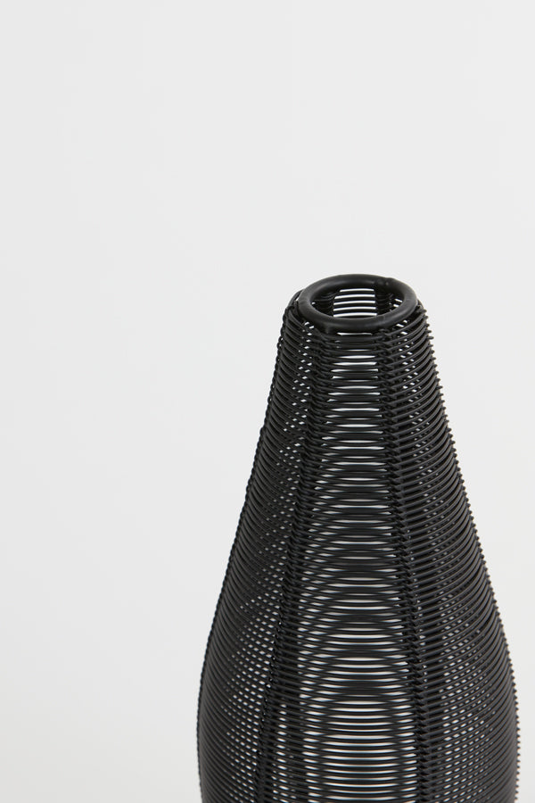 Suneka Matt Black Tealight Lantern Ø9x22 cm