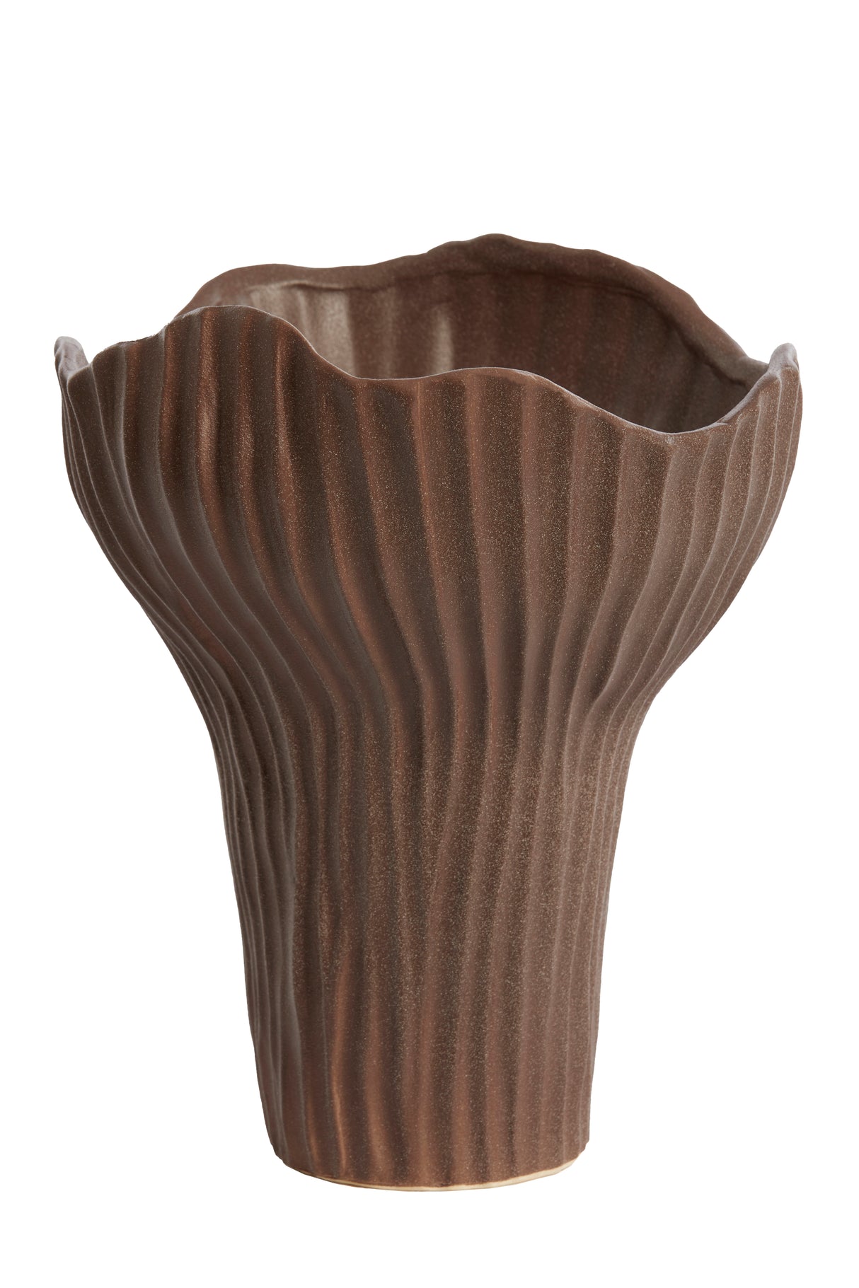 Moraba Dark Brown Decorative Vase - 26x25.5x31.5 cm