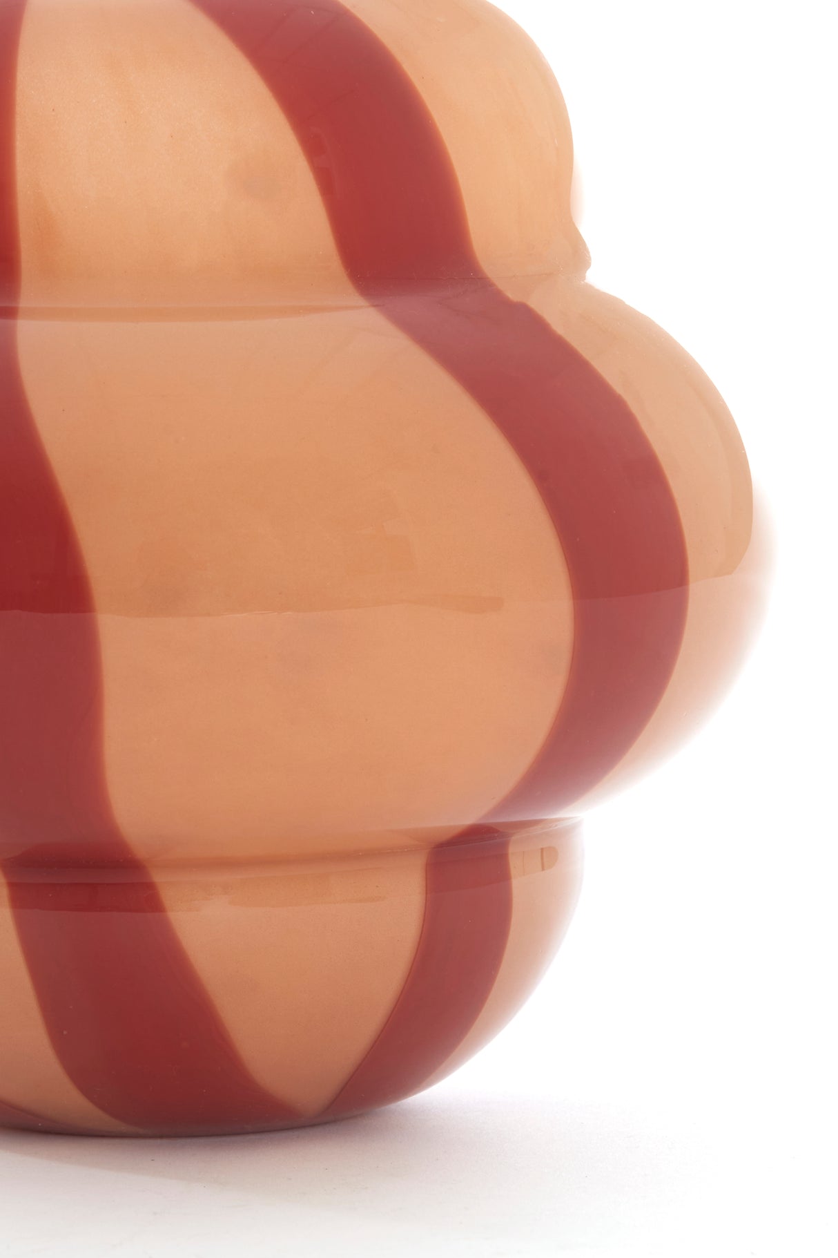 Terra-Brown Glass Vase Ø22x20 cm - Ylien Collection